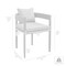 Armen Living Argiope Outdoor Patio Dining Chairs in Aluminum with Gray Cushions, PK2 840254332997 - alternate 9